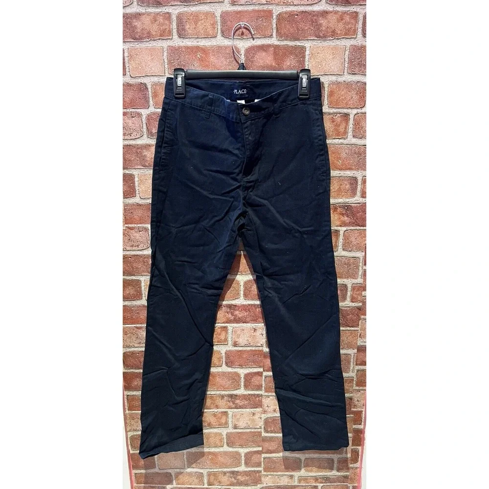 The Children's Place Unisex Size 14 Navy Uniform Woven Skinny Chino Pants‎ New